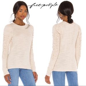 Free People Natasha Tee in Sand NWOT Size XS